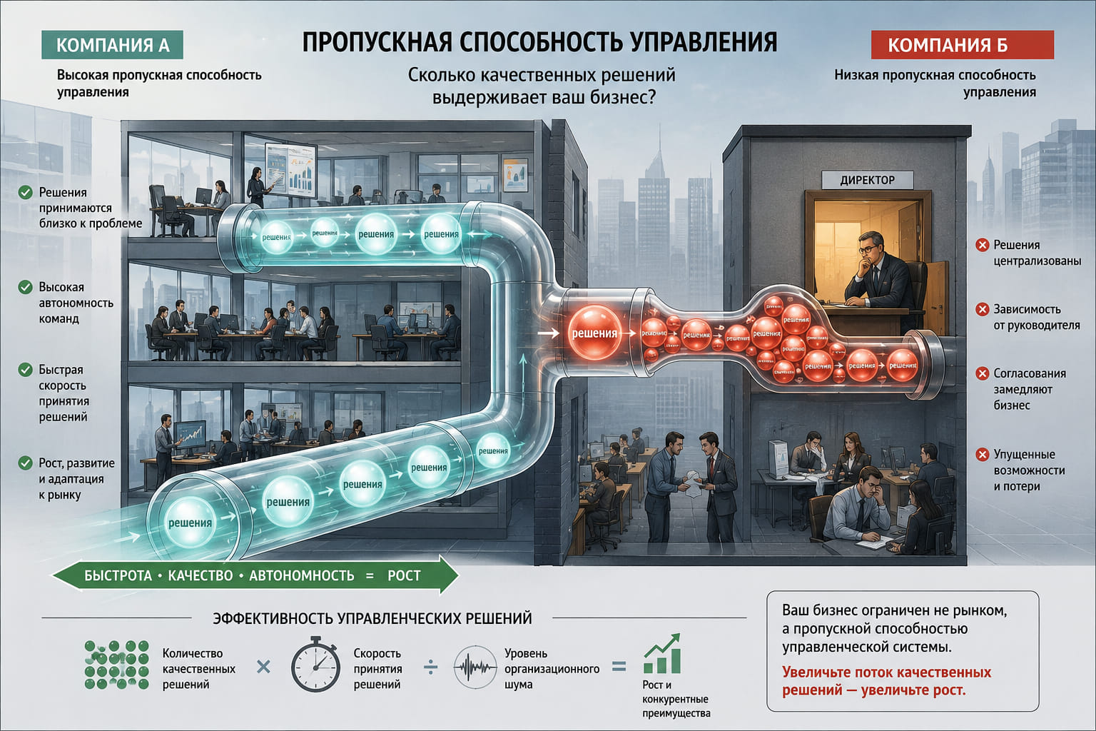 эффективность управленческих решений (Эур)